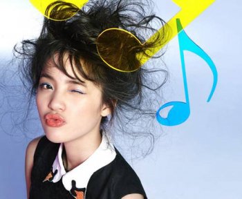 欧阳娜娜音乐主题个人写真 时尚潮流显俏皮可爱