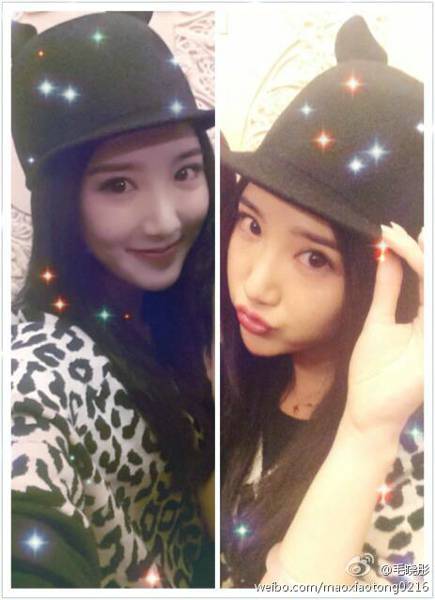 毛晓彤微博晒出生活照 穿着打扮酷似甜美女孩
