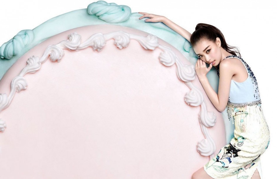 倪妮初春时尚写真 化身粉嫩糖果色甜美女孩