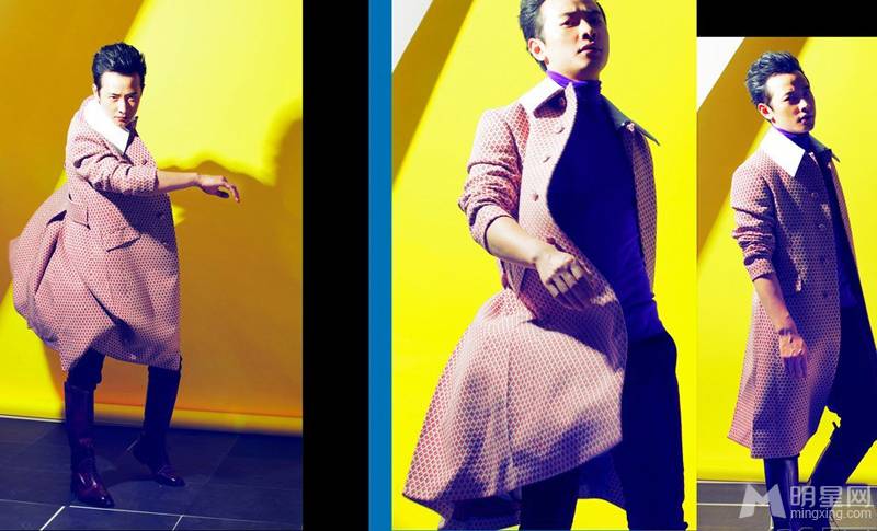 罗晋时尚杂志写真 大玩撞色风格搭配