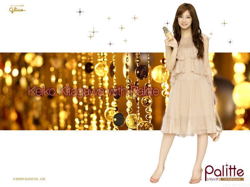 北川景子代言冰淇淋甜美诱人宣传图片