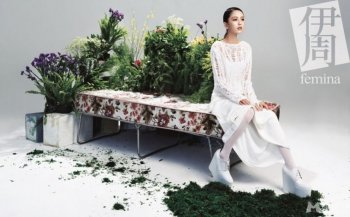 佟丽娅时尚杂志大片 化身纯洁百花仙子