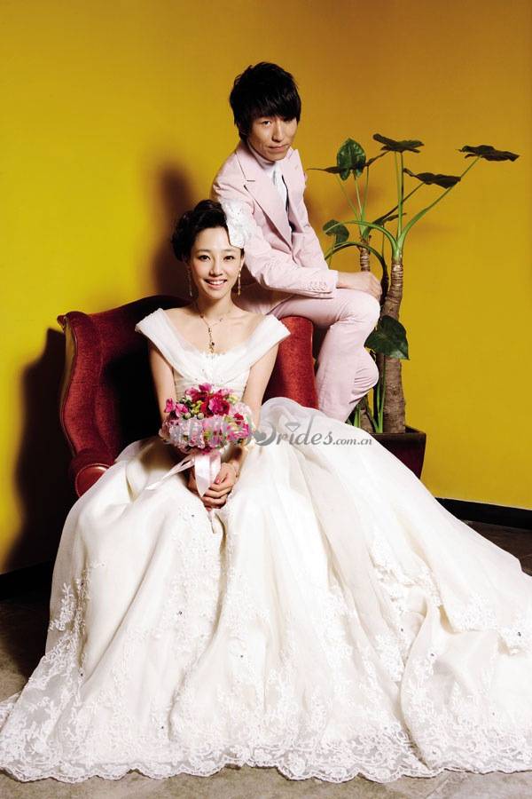 白百何陈羽凡夫妇甜蜜幸福时尚婚纱照