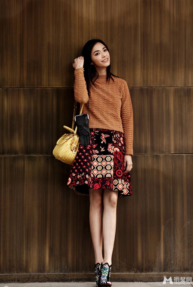 大嘴姚晨优雅知性风登上红秀封面