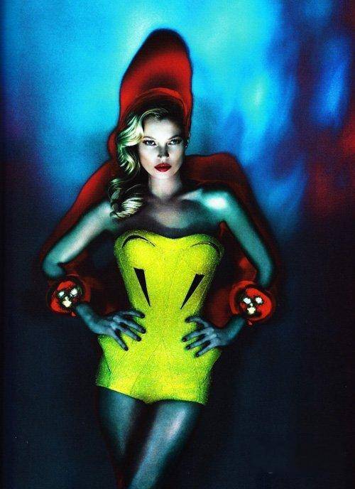 喜欢收藏凯特·摩丝一抹红唇性感冷艳写真图片