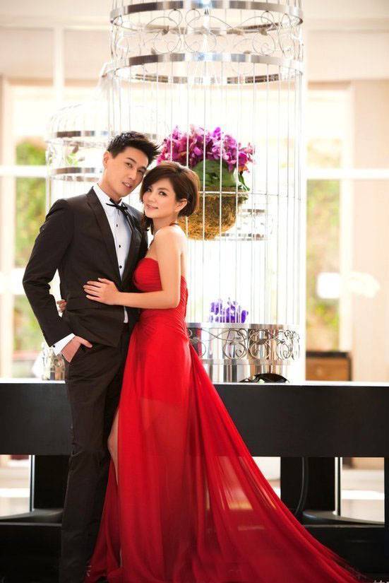 Ella与丈夫赖斯翔甜蜜幸福时尚婚纱照