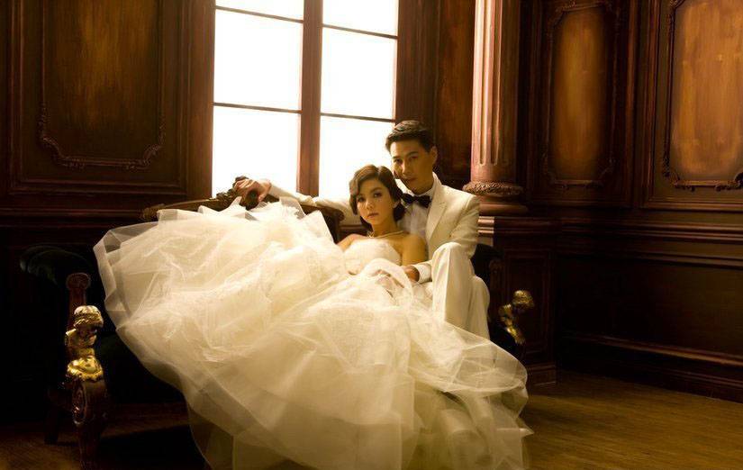 Ella与丈夫赖斯翔甜蜜幸福时尚婚纱照