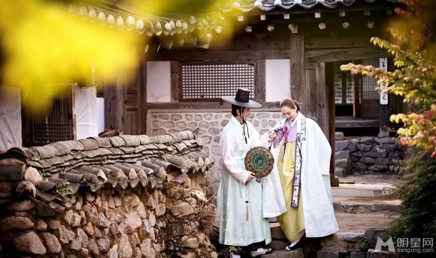 高梓淇蔡琳夫妇和服唯美婚照