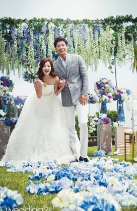 李尚禹牵手阚清子演绎浪漫唯美婚纱写真