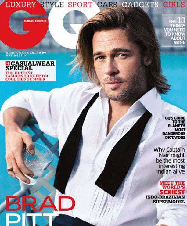 美国电影演员布拉德·皮特风流倜傥帅气逼人