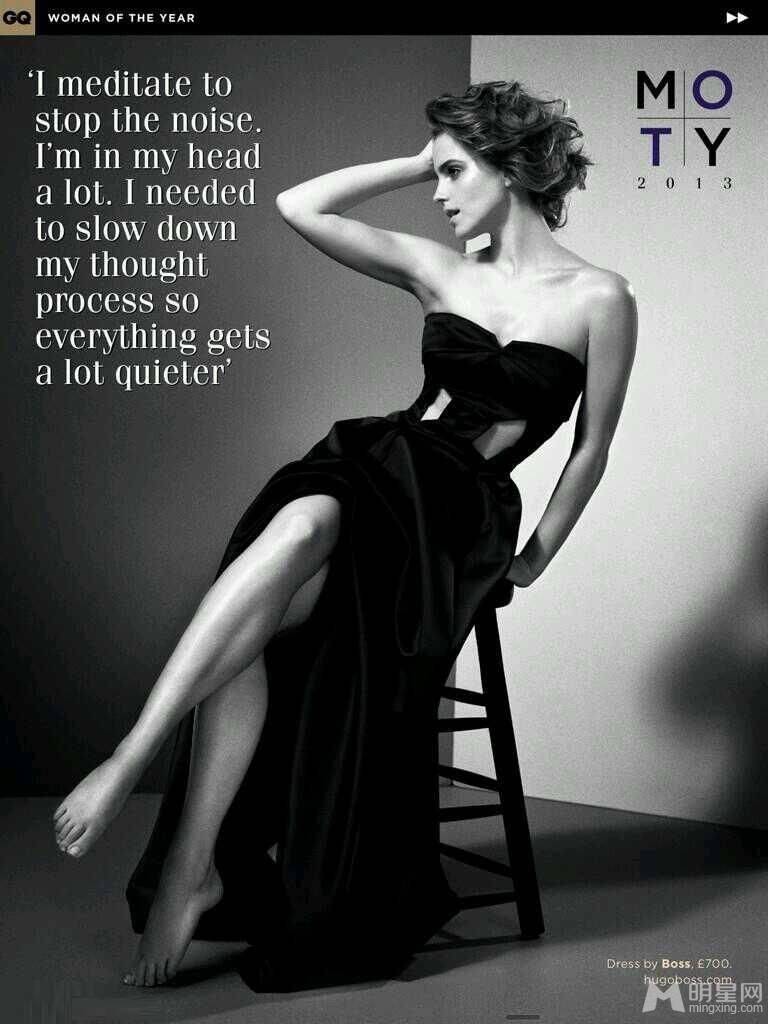 艾玛·沃特森裸露香肩美背撩人写真