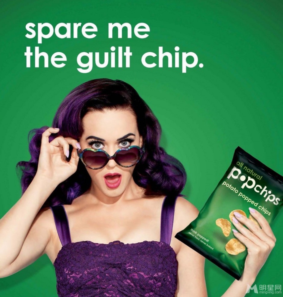 凯蒂·佩里代言零食搞怪趣味宣传照