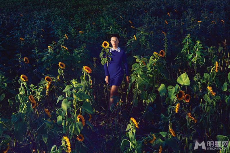 凯蒂·佩里演绎浪漫风情唯美花海写真