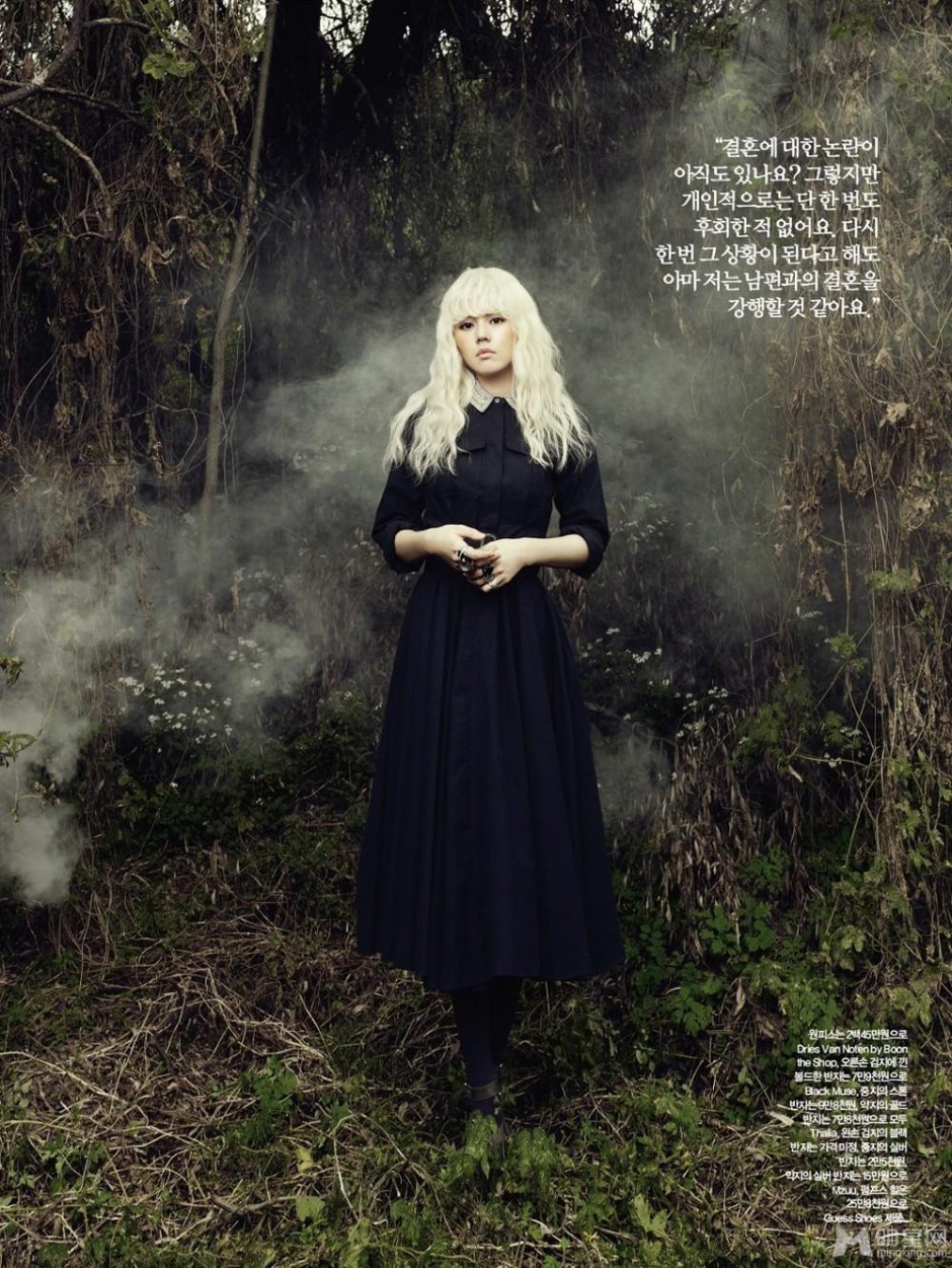 韩佳人白发魔女造型诠释另类时尚写真