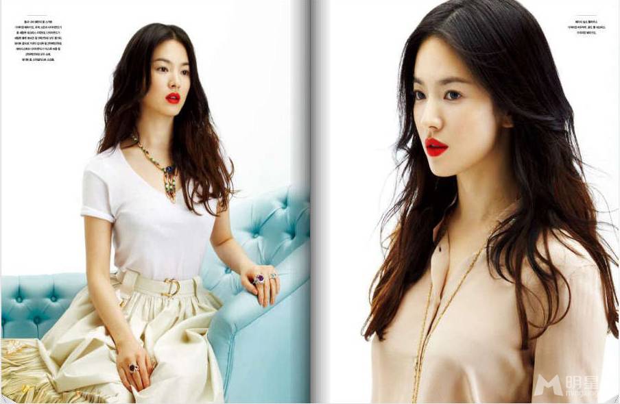 性感韩星宋慧乔携萌猫拍摄温馨有爱照