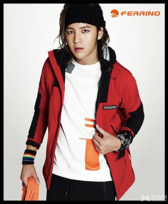 张根硕携美模拍摄冬日时尚服装写真