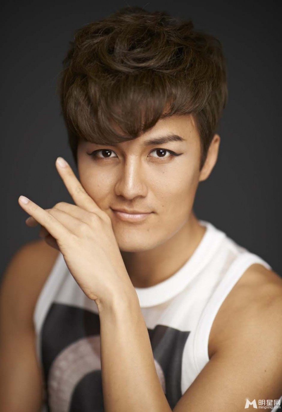 台湾男明星吴克羣尽显英伦风时尚帅照