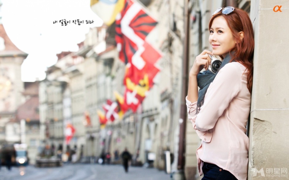 女神孙艺珍拍摄清新唯美广告宣传照