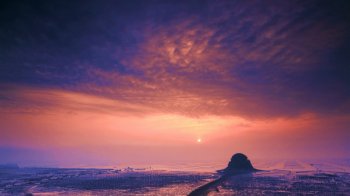 日落夕阳海边风景壁纸