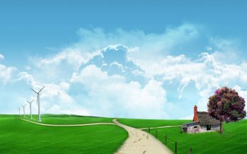 绿色护眼风景壁纸图电脑桌面