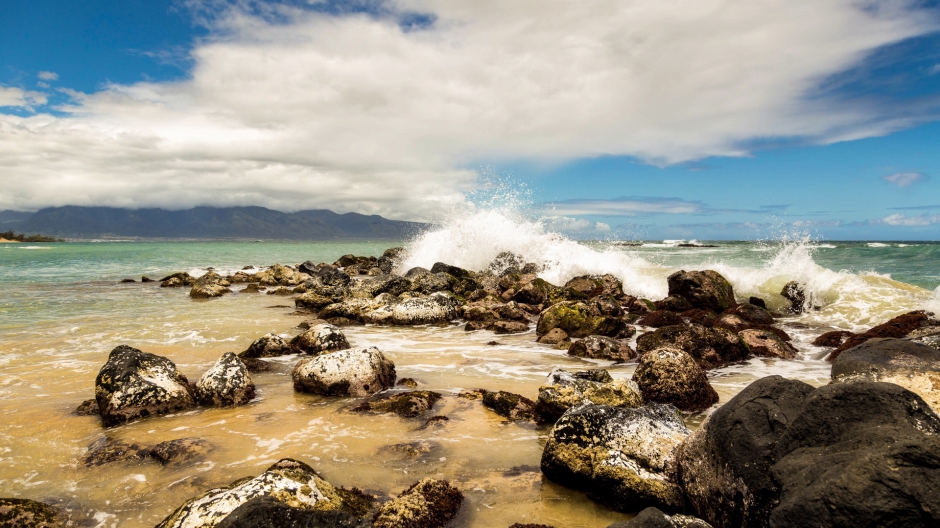 蓝色大海浪图片 精选好看的蓝色大自然风景图片
