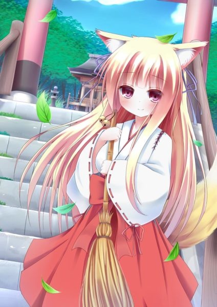 日本动漫唯美古装长发美女图片