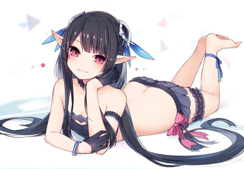 黑长直齐刘海动漫美女图片