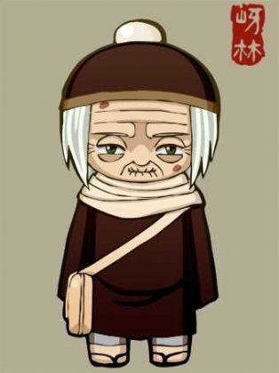 动漫手绘千代婆婆形象图片