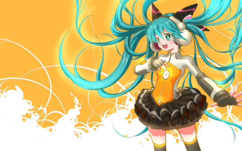 唯美动漫萌妹初音未来电脑壁纸