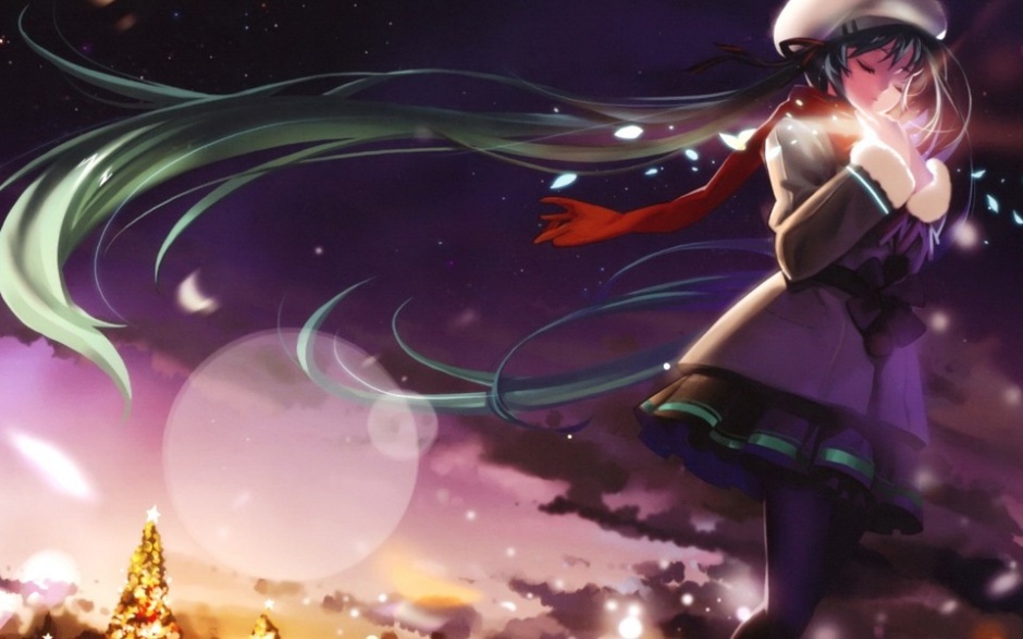 唯美动漫萌妹初音未来电脑壁纸