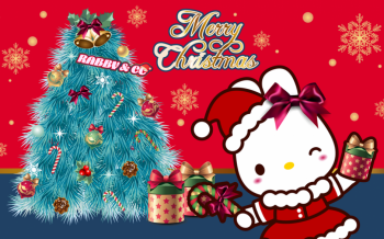 可爱卡通rabbycc圣诞节壁纸