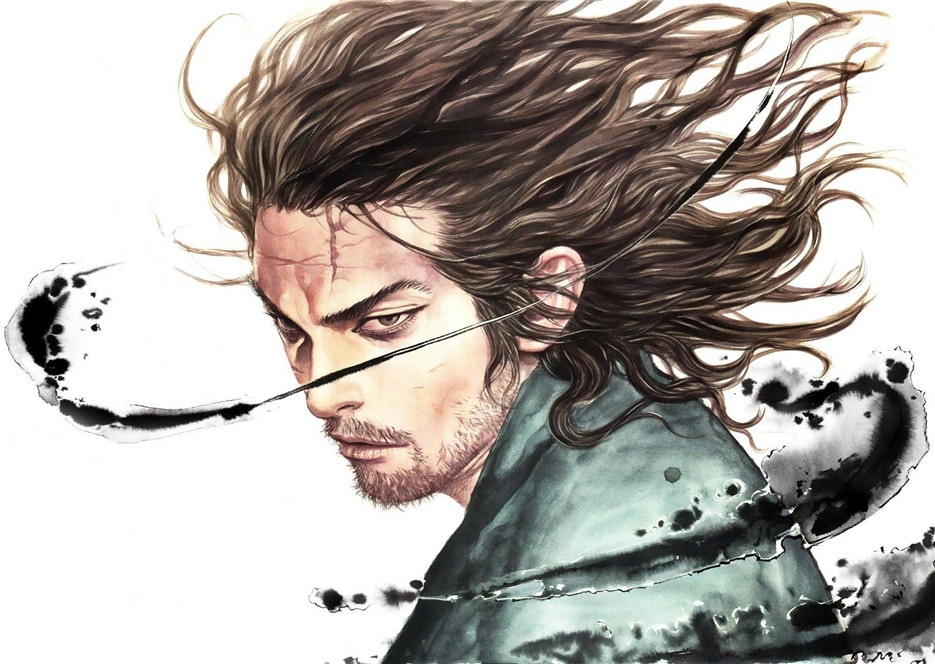 日本动漫浪客行壁纸水墨画风