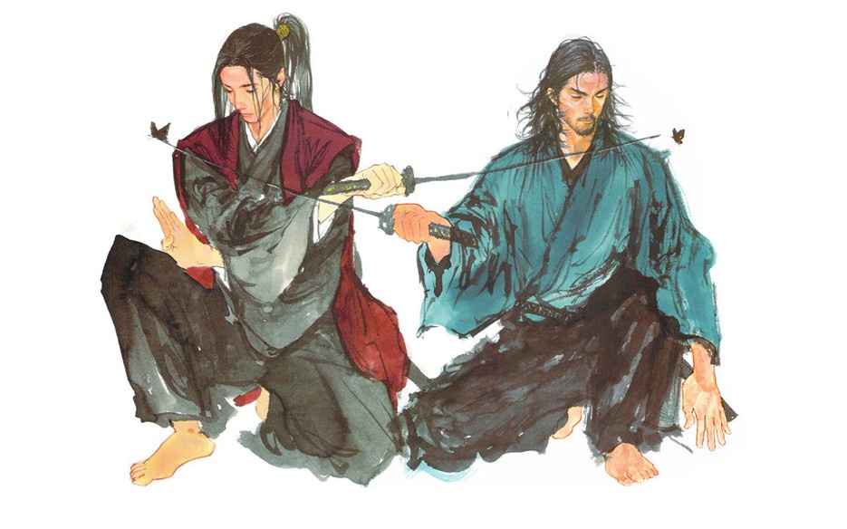 日本动漫浪客行壁纸水墨画风