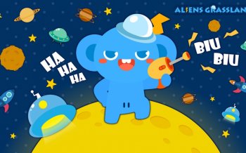 大草原星空可爱动漫壁纸