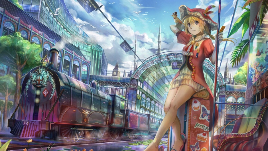 旅行的动漫萌妹纸图片壁纸