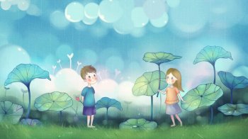 小清新唯美卡通插画壁纸图片