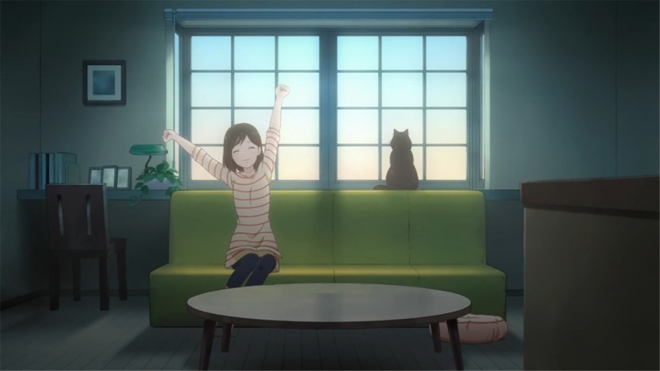 《她和她的猫》高清唯美动漫图片