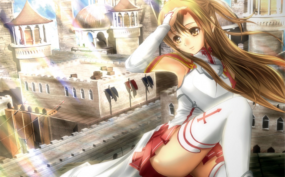 女生动漫刀剑神域：亚丝娜游戏壁纸图片