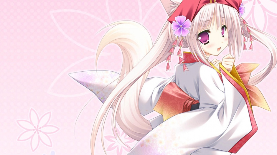 粉色系可爱动漫女生高清壁纸