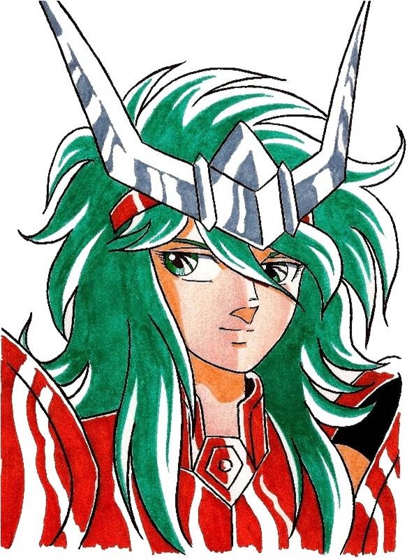 彩绘犬夜叉图片大全 圣斗士星矢黄金圣斗士人物水彩绘图片大全