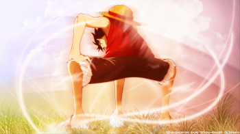 草帽路飞霸气背影图片