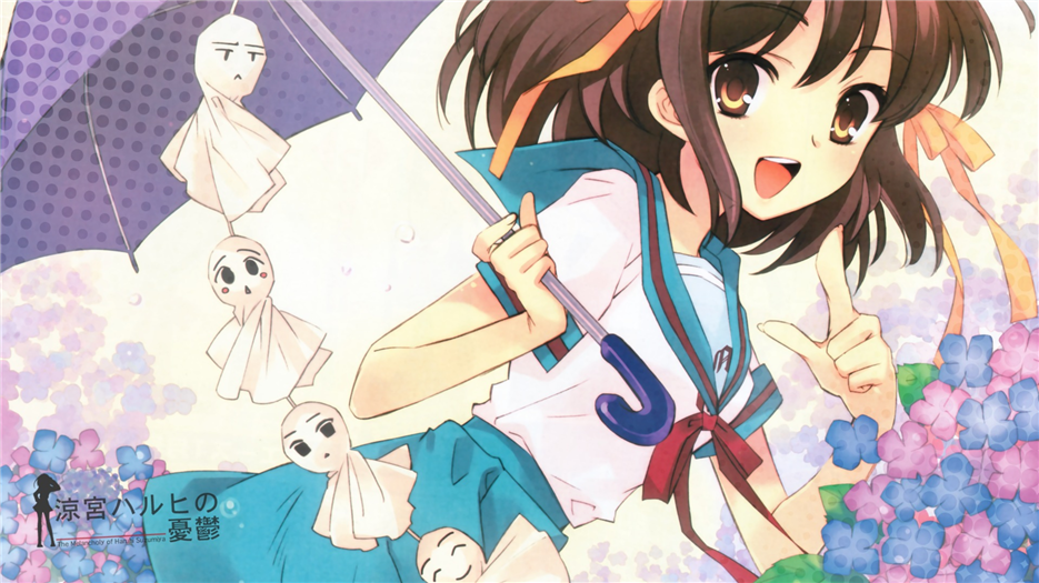 动漫萌妹凉宫春日高清壁纸