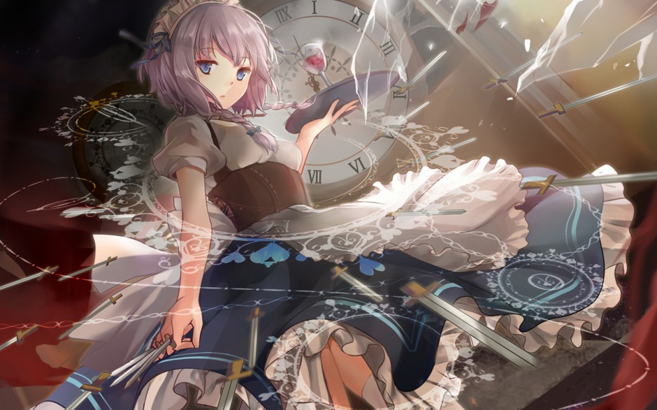 动漫人物十六夜咲夜高清壁纸