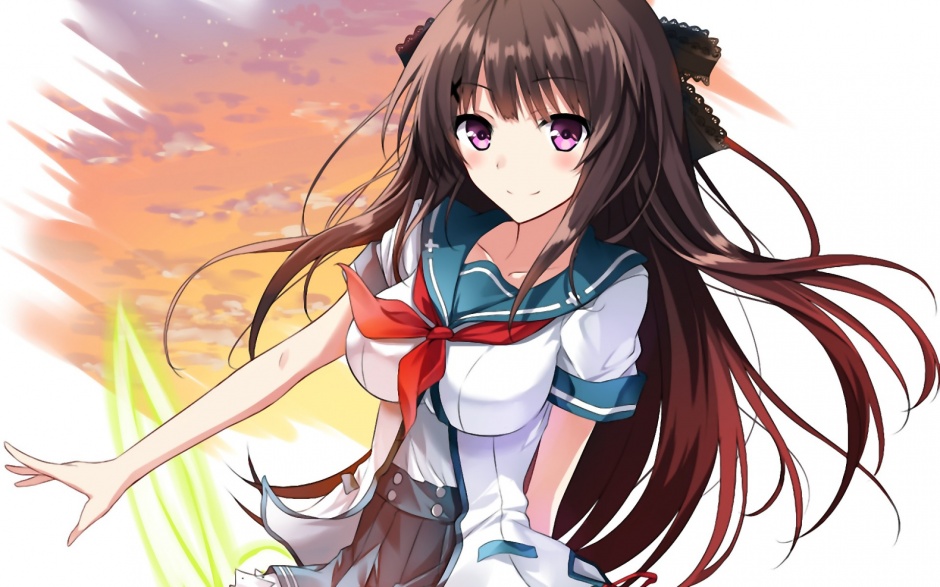 唯美动漫萌妹鸢泽美咲壁纸