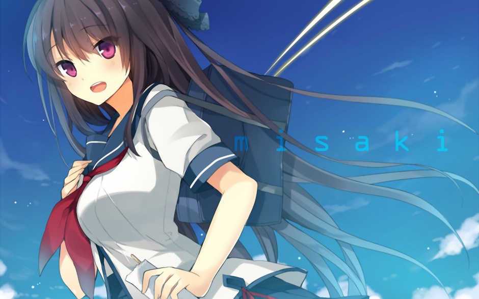 唯美动漫萌妹鸢泽美咲壁纸