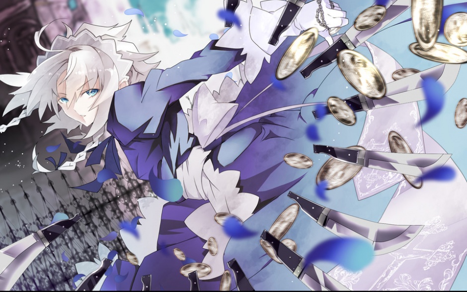 超潇洒的动漫妹子十六夜咲夜壁纸