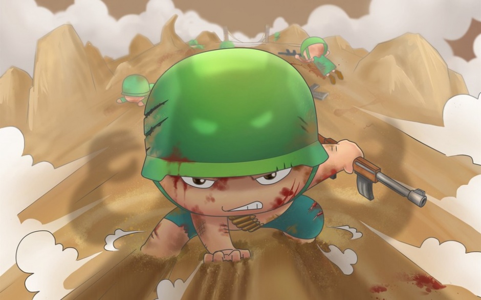 创意感十足的超萌炮炮兵手机壁纸