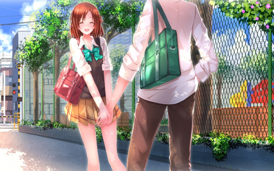 超清纯的动漫情侣高清壁纸