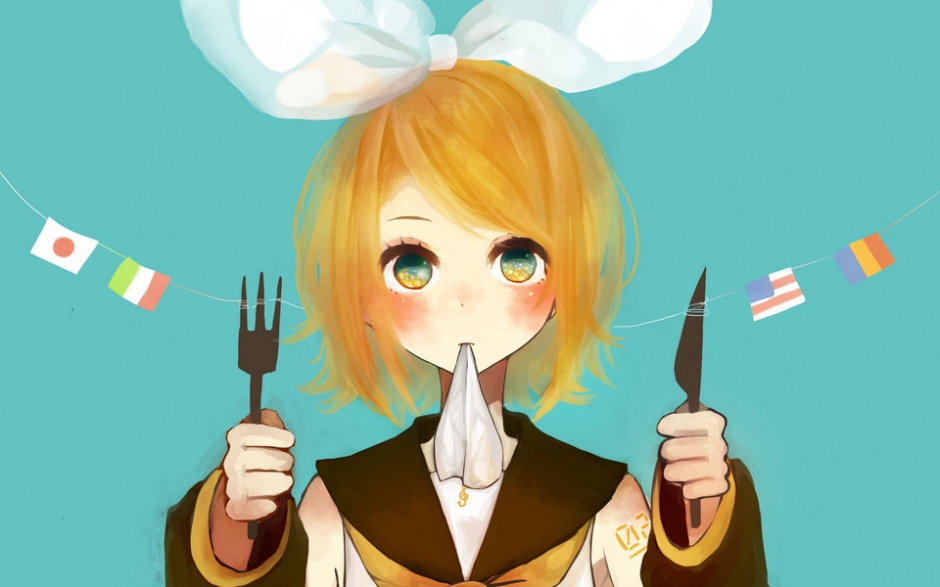 动漫萌妹镜音铃高清壁纸