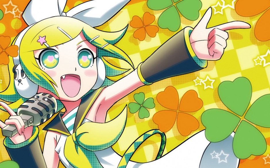 动漫萌妹镜音铃高清壁纸